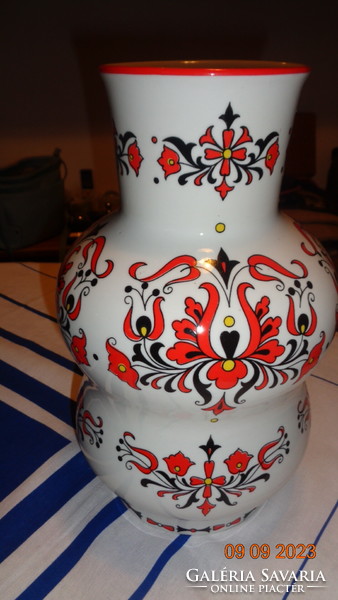 Zsolnay, folk-inspired vase, from the 60s-70s, 31 cm, relatively rare