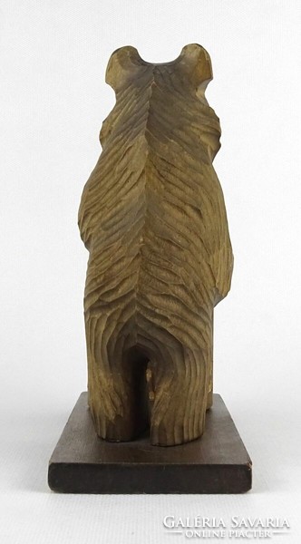 1O145 Bashkir honey bear wood carving 17.5 Cm
