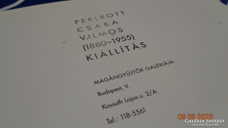 Csaba Perlott, exhibition catalog 1998.
