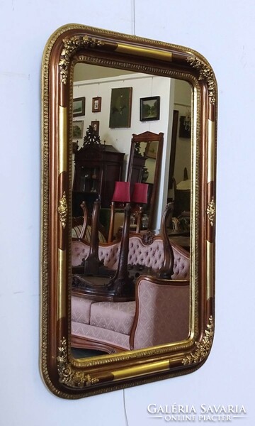 1N312 antique gilded Biedermeier mirror 97 x 65 cm