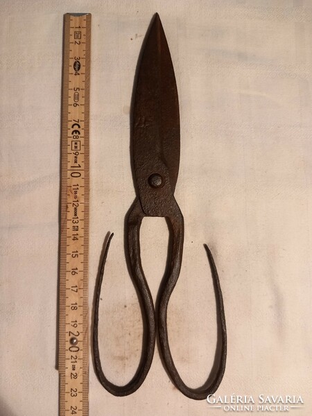 Very old wrought iron scissors
