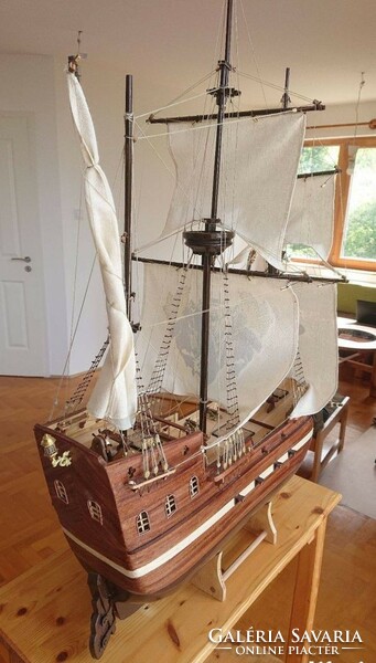 Sailing ship model made of wood