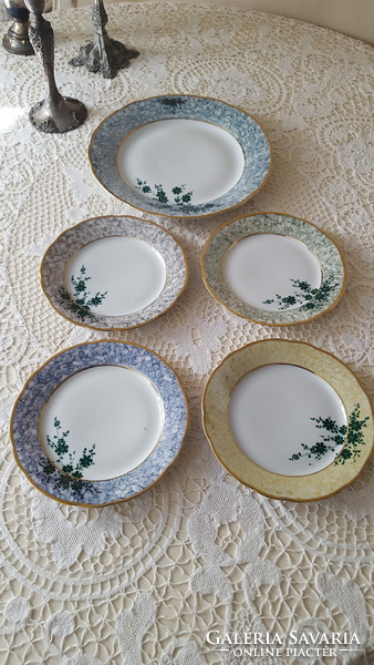 5-piece German colditz GDR porcelain cake set