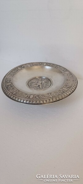 Antik bècsi ezüst historizmus angyal griffmadár asztalközèp kînàló 409gr