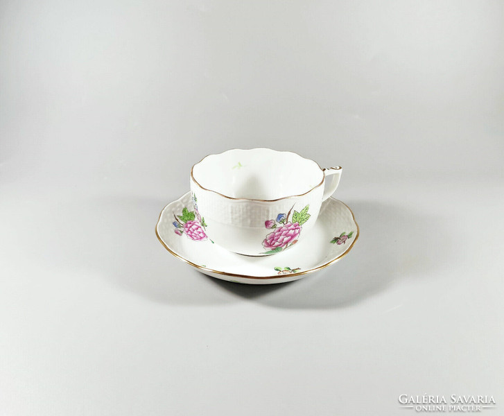 Herend, Eton pattern (724) teacup and saucer, hand-painted porcelain, flawless! (J328)
