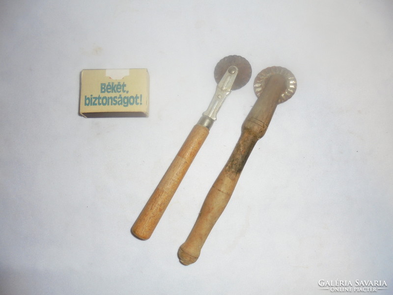 Two pieces of old corn cutter, pasta slicer, shearer - together