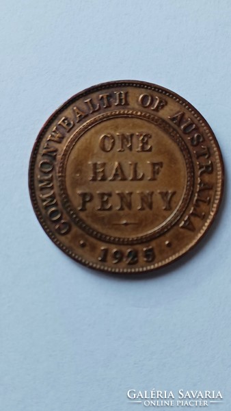 1/2 Penny 1924 RITKÁBB év , csak 682 000 kiadott db !  AUSZTRÁLIA