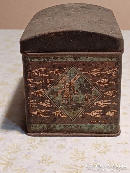 Old English chocolate metal box