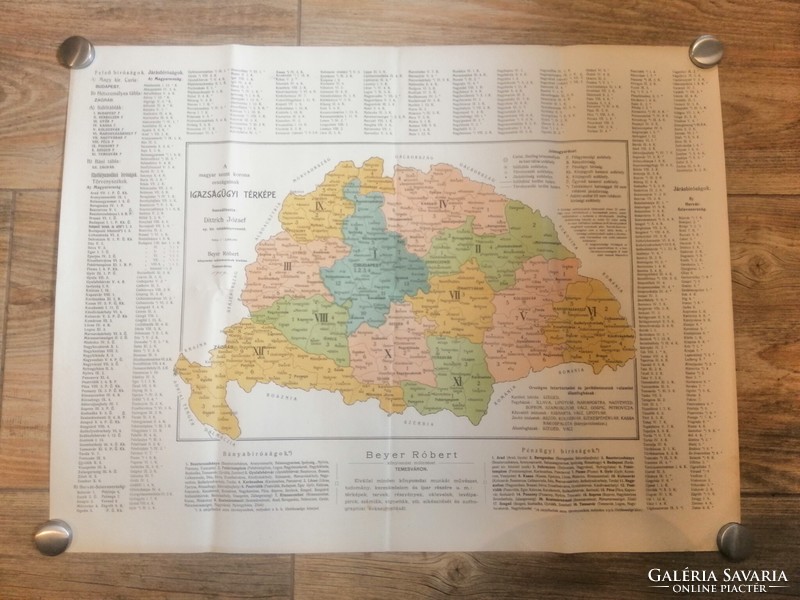 A magyar szent korona országainak igazságügyi térképe.
