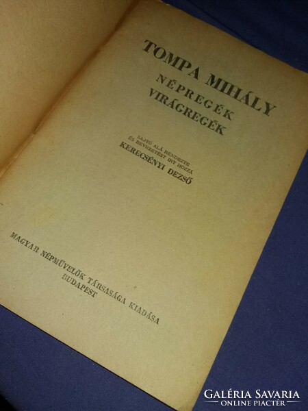 1920.cca.Antik Tompa Mihály - Népregék, Virágregék könyv képek szerint Magyar Népművelők