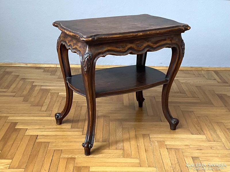 Baroque table with carved drawers