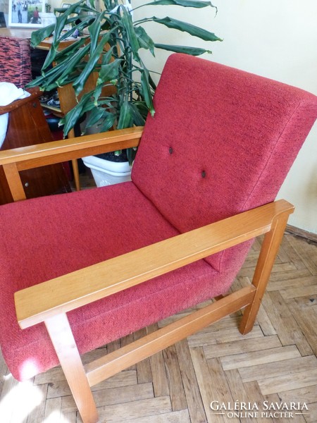 Retro red armchair