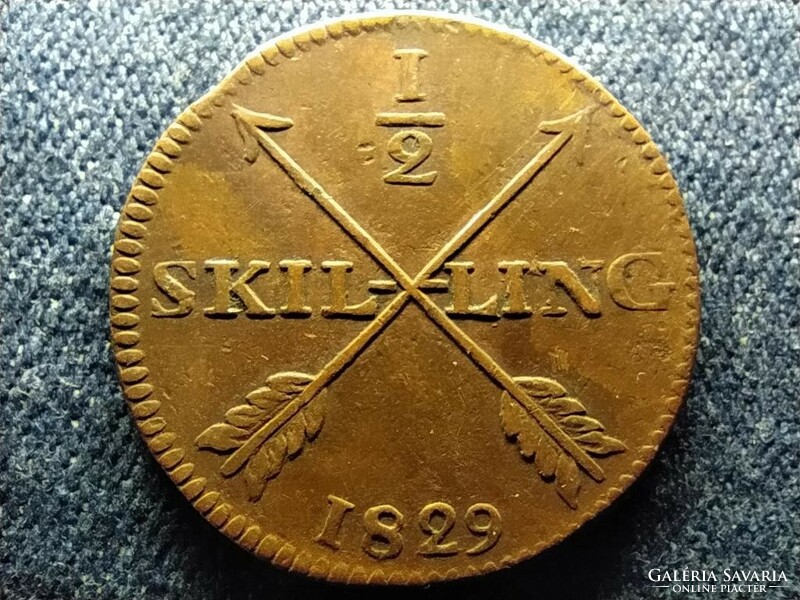 Sweden xiv. János Károly (1818-1844) 1/2 skilling 1829 (id62715)