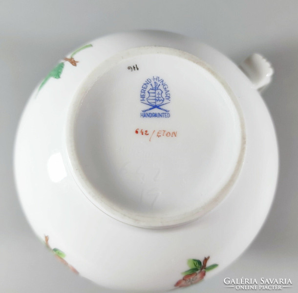 HERENDI, ETON MINTÁS TEJESKANCSÓ-TEJSZÍNESKANCSÓ (642), KÉZZEL FESTETT PORCELÁN, HIBÁTLAN ! (J346)