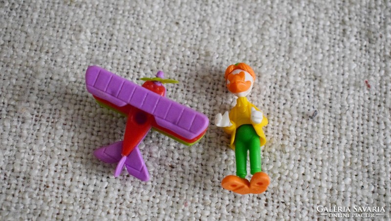 Kinder surprise toy figure 3 pieces, Saki Dani, Goofy and Mickey camera, flying, ~ 5 cm 80' 90'