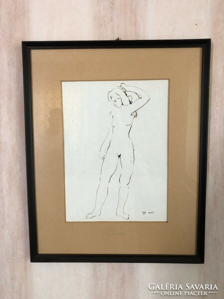 Female nude painting by Dániel Kornél