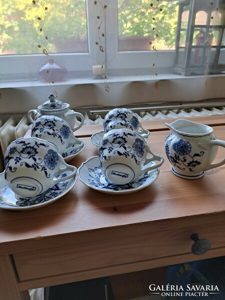 Blue danube Japanese porcelain tea set