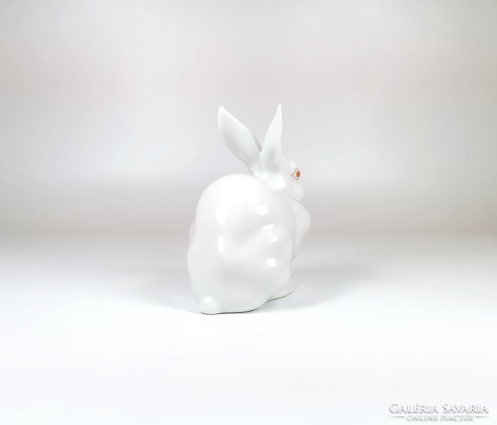 White rabbit figurine from Herend 13 cm., Flawless! (I147)