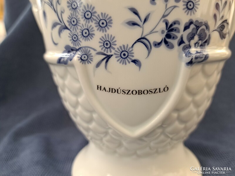 Vase with Hajdúszoboszló inscription, hand painted