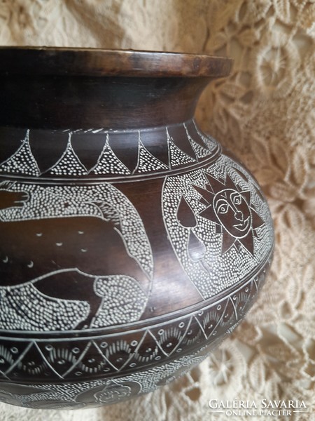 The antique Greek vase is flawless