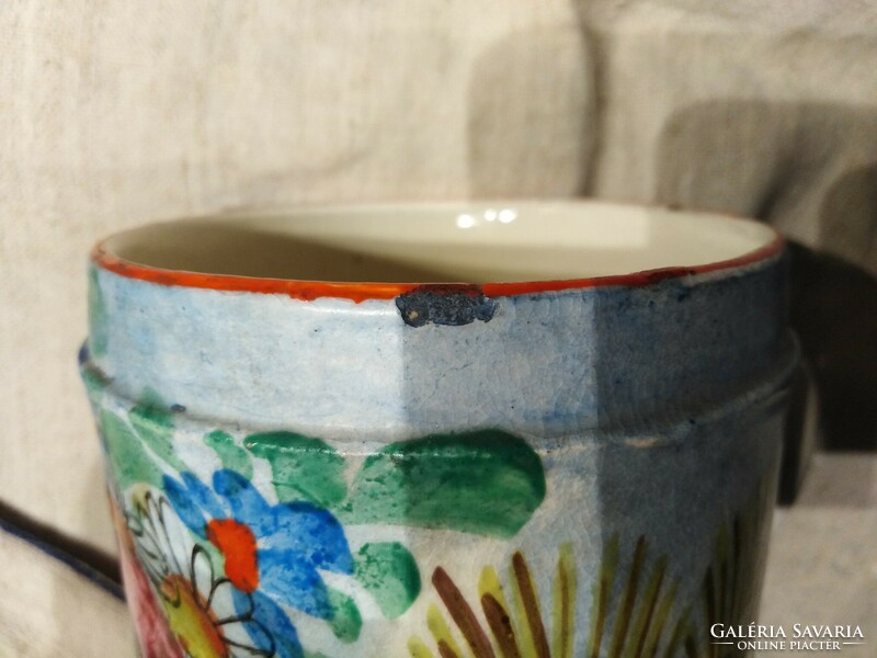 Poppy, cream, sour cream - ceramic jug / handmade