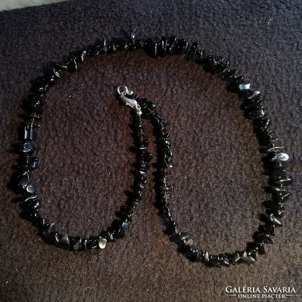 Mineral necklace - black onyx (55cm)