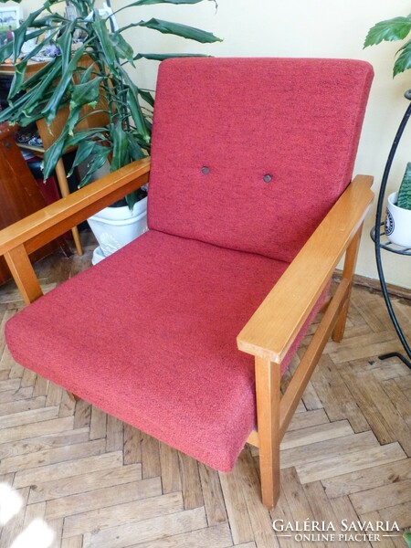 Retro red armchair