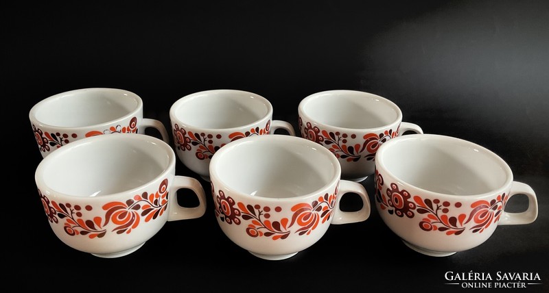 Alföldi vitrin tea cappuccino red Hungarian set