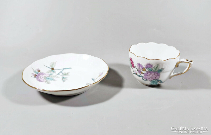 Herend, royal garden coffee cup and saucer, hand-painted porcelain, perfect! (K007)