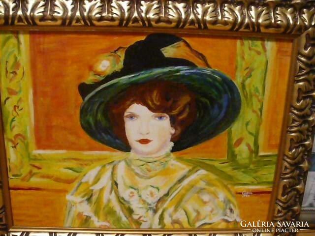Female portrait after Renoir