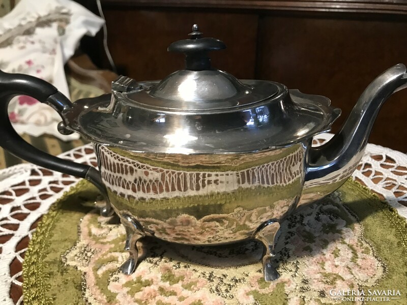 Beautiful, chippendale, antique, 100 years old, silver-plated, tea or coffee pot, classic style