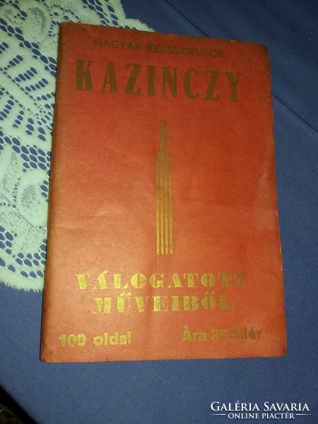 1920.cca.Antik Kazinczy Ferenc válogatott műveiből könyv képek szerint Magyar Népművelők
