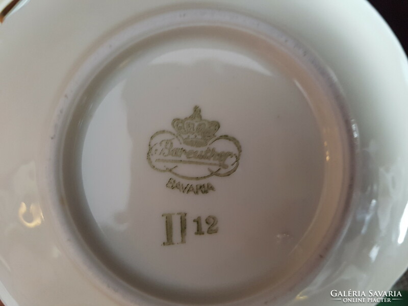 Bavaria porcelán kávés csészealj 4db