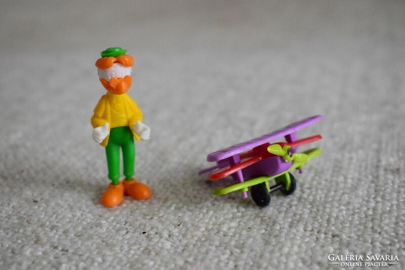 Kinder surprise játék figura 3 darab , Szaki Dani , Goofy és Mickey kamera , repülő , ~ 5 cm 80' 90'