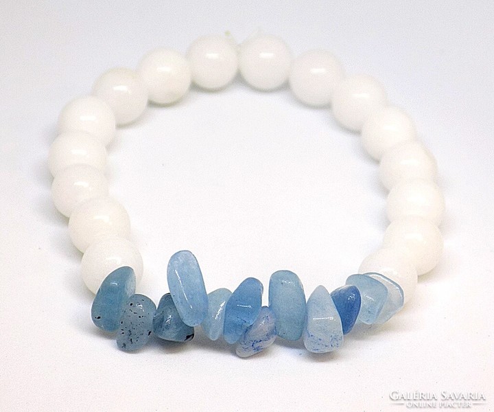 Aquamarine stone mineral bracelet (zal-bi44211)