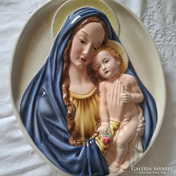 Ceramic Madonna with her baby