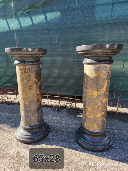 Brown marble pedestal, statue holder, column