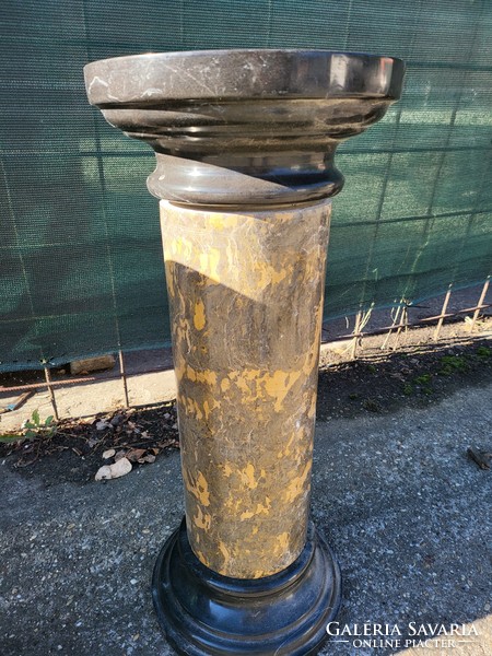 Brown marble pedestal, statue holder, column