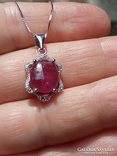 Ruby 925 silver pendant