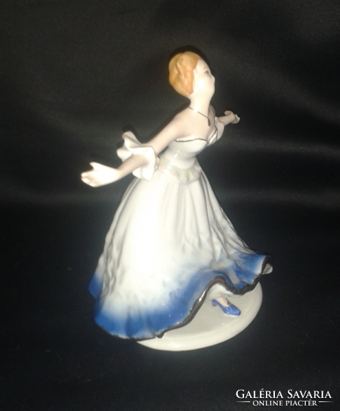 Royal crown dancer, ballerina Waledorf style figure in display case