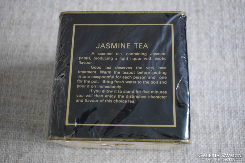 Twinings jasmine tea, old tea, unopened package with original seal 227 gr. 1981 Jasmine tea metal d