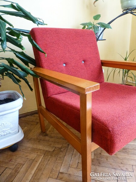 Retro piros fotel II.