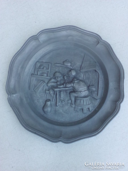 Scenic wall plate made of tin - indicated