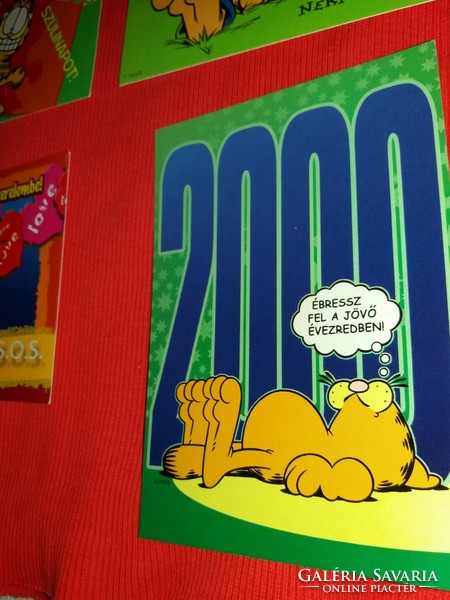 Retro képeslapcsomag 6 db posta tiszta GARFIELD humoros GYÁRI ÁLLAPOT 8.