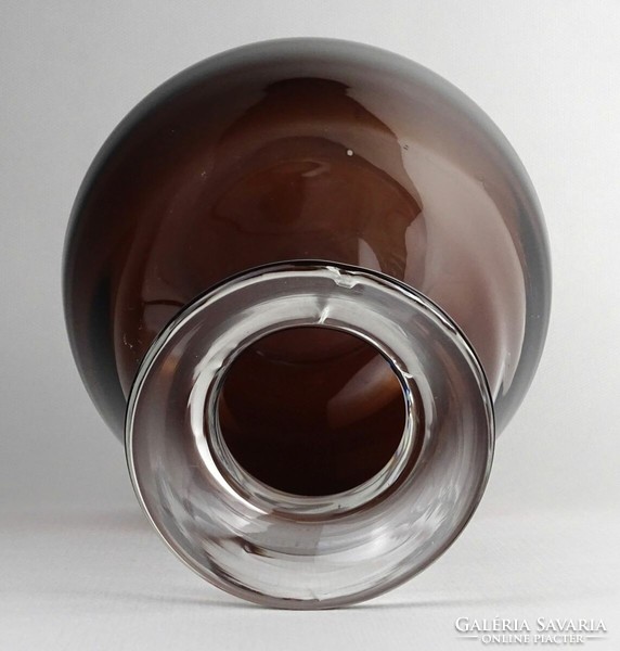 1O233 Színezett rétegelt fújt skandináv üveg váza 20.5 cm