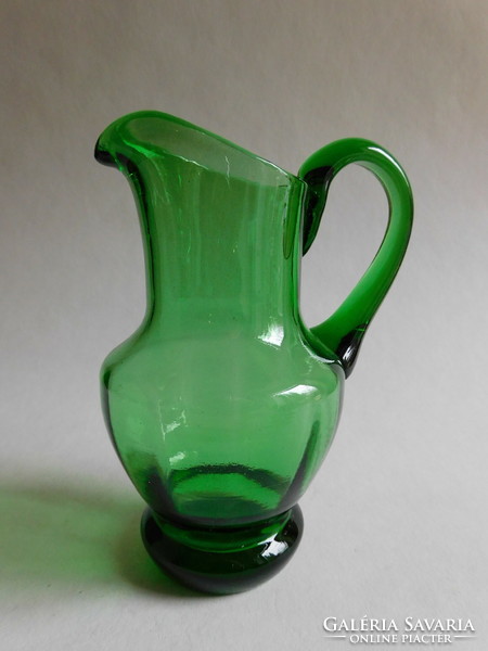 Old green glass spout 2.5 Dl