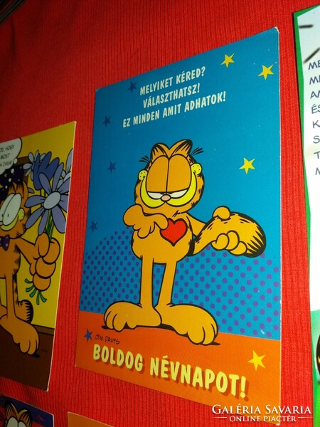 Retro képeslapcsomag 6 db posta tiszta GARFIELD humoros GYÁRI ÁLLAPOT 7.