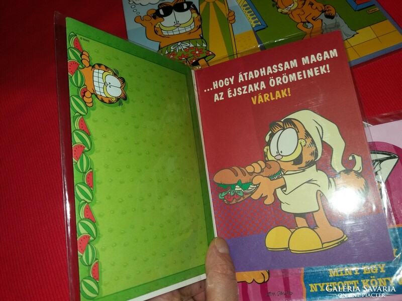 Retro unfoldable postcard package with 4 postal clean garfield humorous unopened envelopes 1