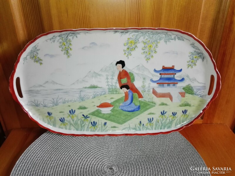 Antique Japanese porcelain serving tray...1883-1932.