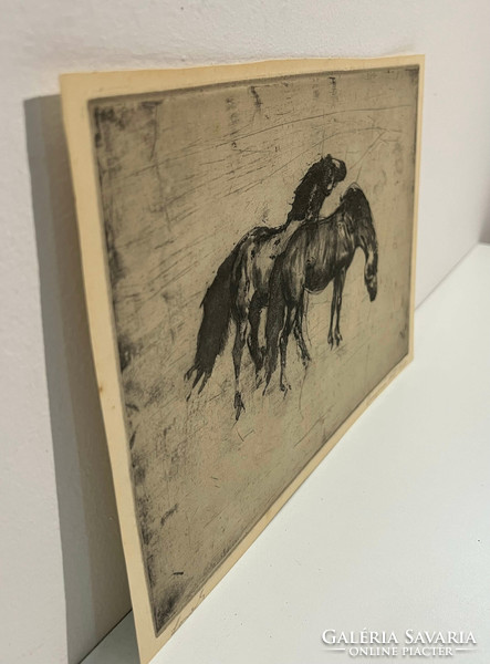 Pál Csergezán (1924-1996) horses, 1958 (invoice provided)